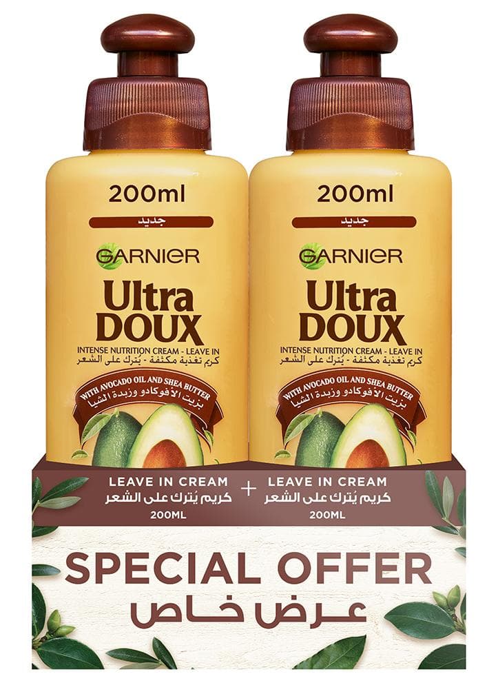 Ultra Doux Avocado Leave-in Cream 200 ml Twin Pack