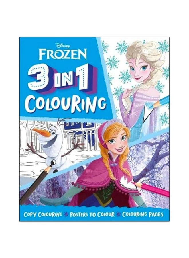 Disney Frozen: 3-in-1 Colouring – Kids Activity Book | Sticker Book / Creative Play Set | Fun Learning & Entertainment for Kids | Ideal Gift for Boys & Girls