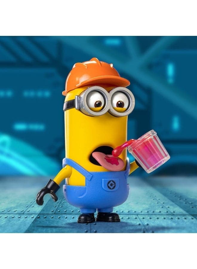 BLOKEES PreCool Minions Stuart Model Kit | Buildable Despicable Me Action Figure Playset | Jelly Factory Construction Toy with Accessories | STEM Educational Toy for Kids Ages 4+
