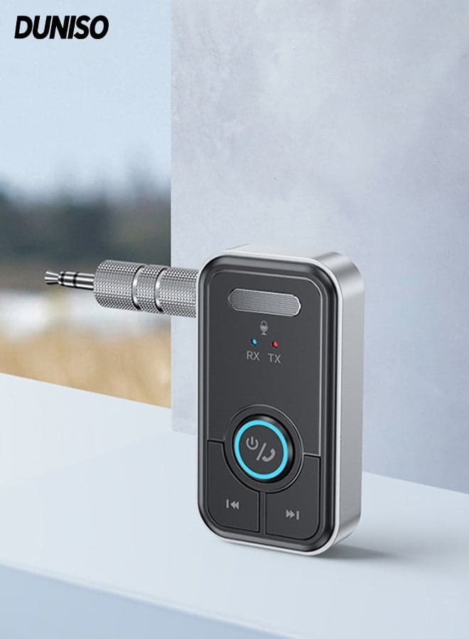 Bluetooth Receiver for Car with Built-in Microphone,AUX Adapter 3.5mm Jack ,Wireless Transmitter,Hands-Free Calling