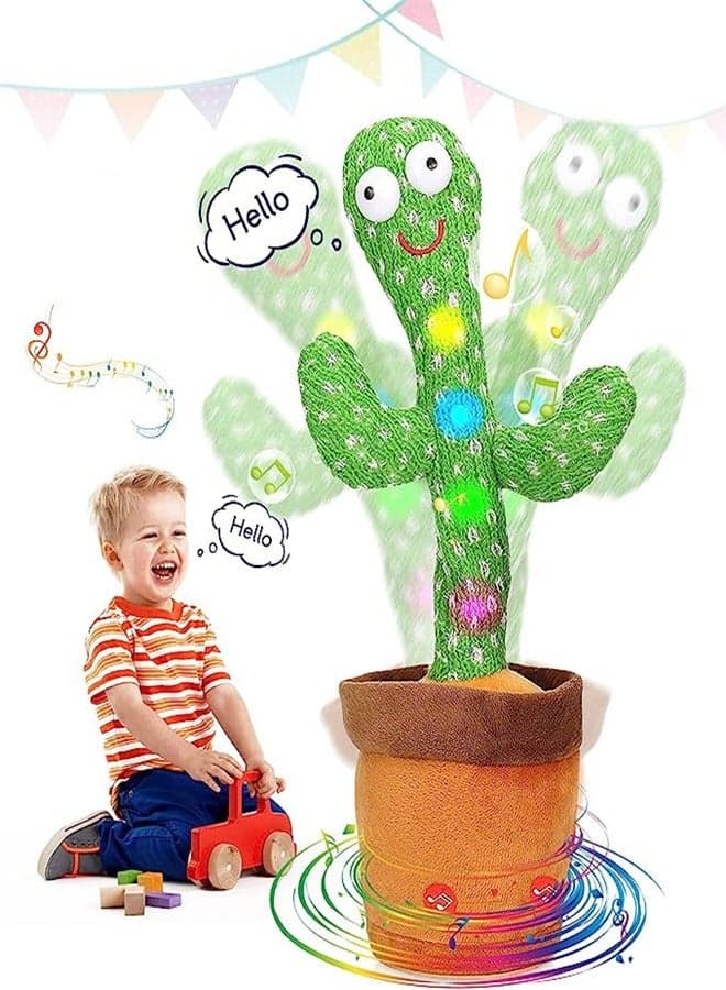 Goolsky Cactus Baby Toy, Kid Talking Singing, 120 Songs Recording Dancing Mimicking Toy That Repeat What You Say, Pre-School Education Toy for Kids Best for Children