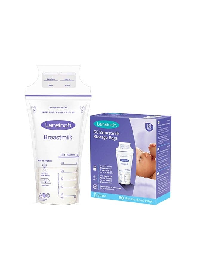 Breastmilk Storage Bags Pack Of 50 - Packaging may vary