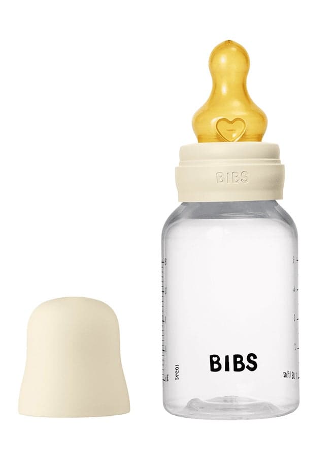 Pack Of 1 Baby Bottle Round Nipple Latex 150 Ml Slow Flow, Ivory, 0 Months +