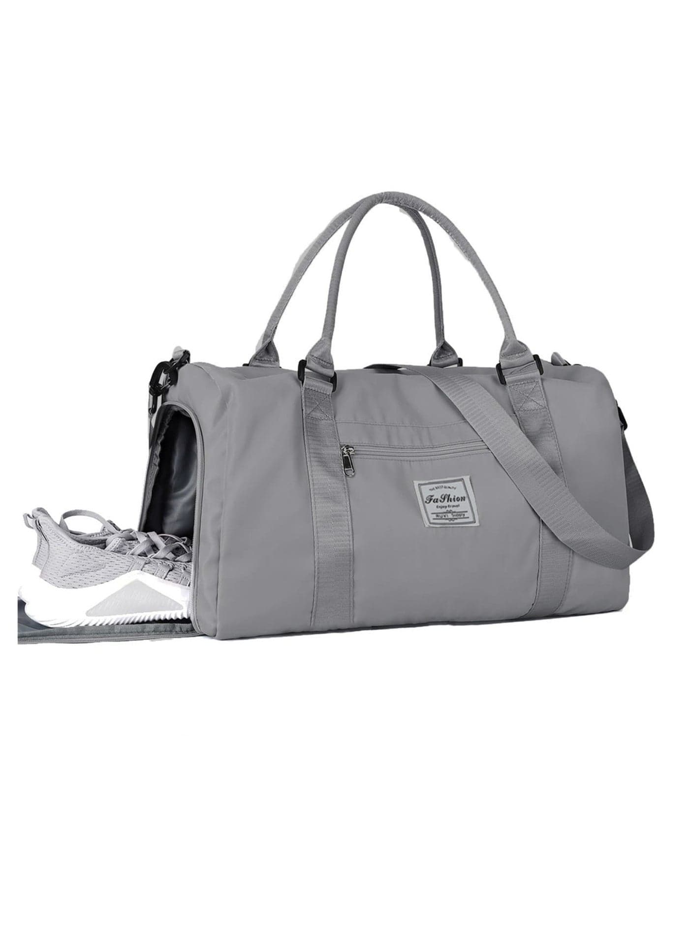 Gym Bag for Women and Men, Travel Duffel Bag with Shoes Compartment and Wet Pocket, Waterproof Shoulder Weekender Overnight Bag, Sport Gym Tote Bags for Swimming Yoga