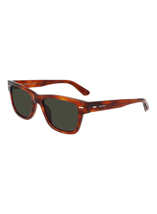 Men Full Rim Acetate Modified Rectangle Sunglasses CK21528S-213-5318