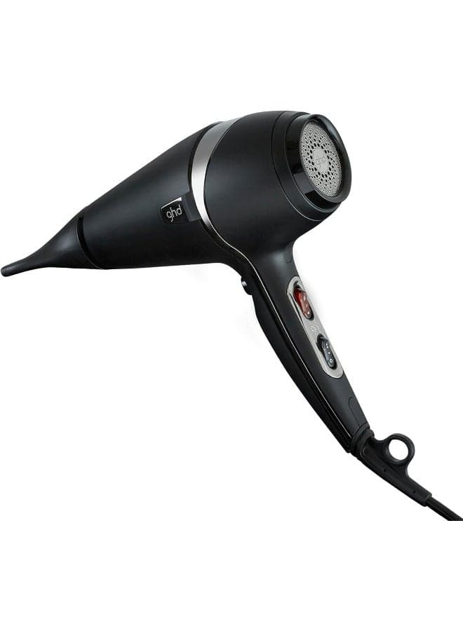 ghd Air Hair Dryer — 1600w Professional Blow Dryer, Salon Strength Motor, Concentrator Nozzle, Adjustable Temperature Setting, and Ionic Technology for Super-Fast Drying — Black