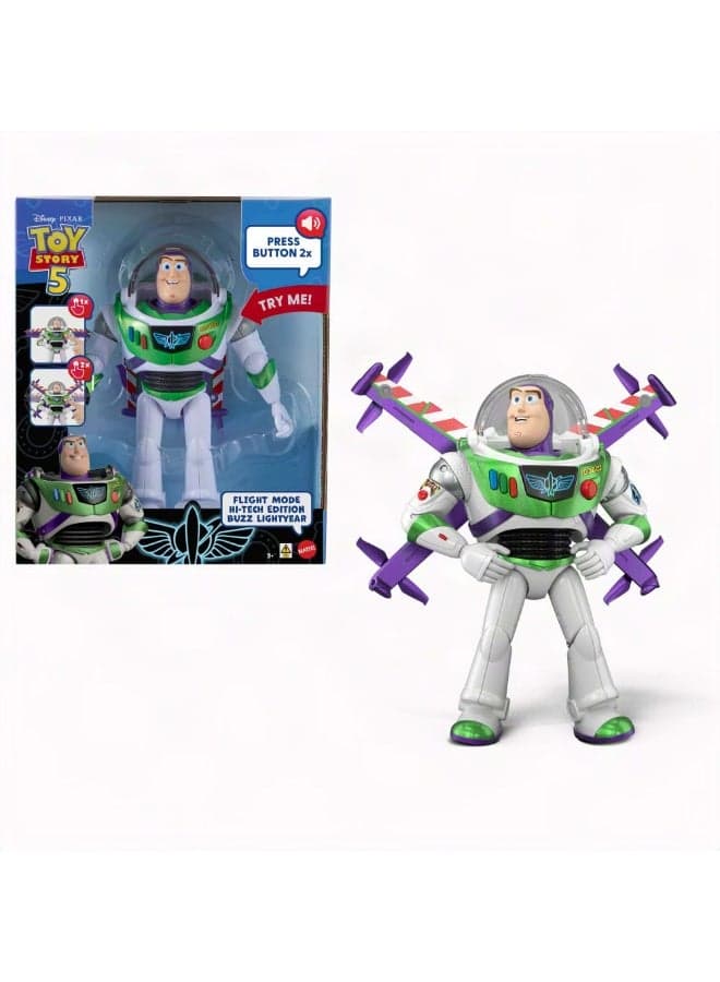 Disney Pixar Toy Story 5 Flight Mode Hi-Tech Edition Buzz Lightyear Interactive Action Figure (30.48 cm)