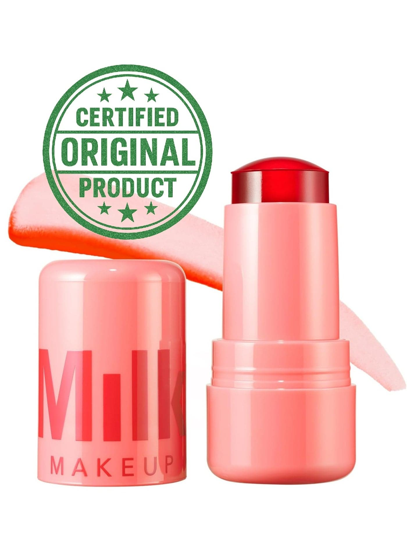 Milk Makeup Cooling Water Jelly Tint Lip & Cheek Blush Stain – Spritz Coral Orange | Authentic & Original, Lightweight, Long-Lasting Natural Glow