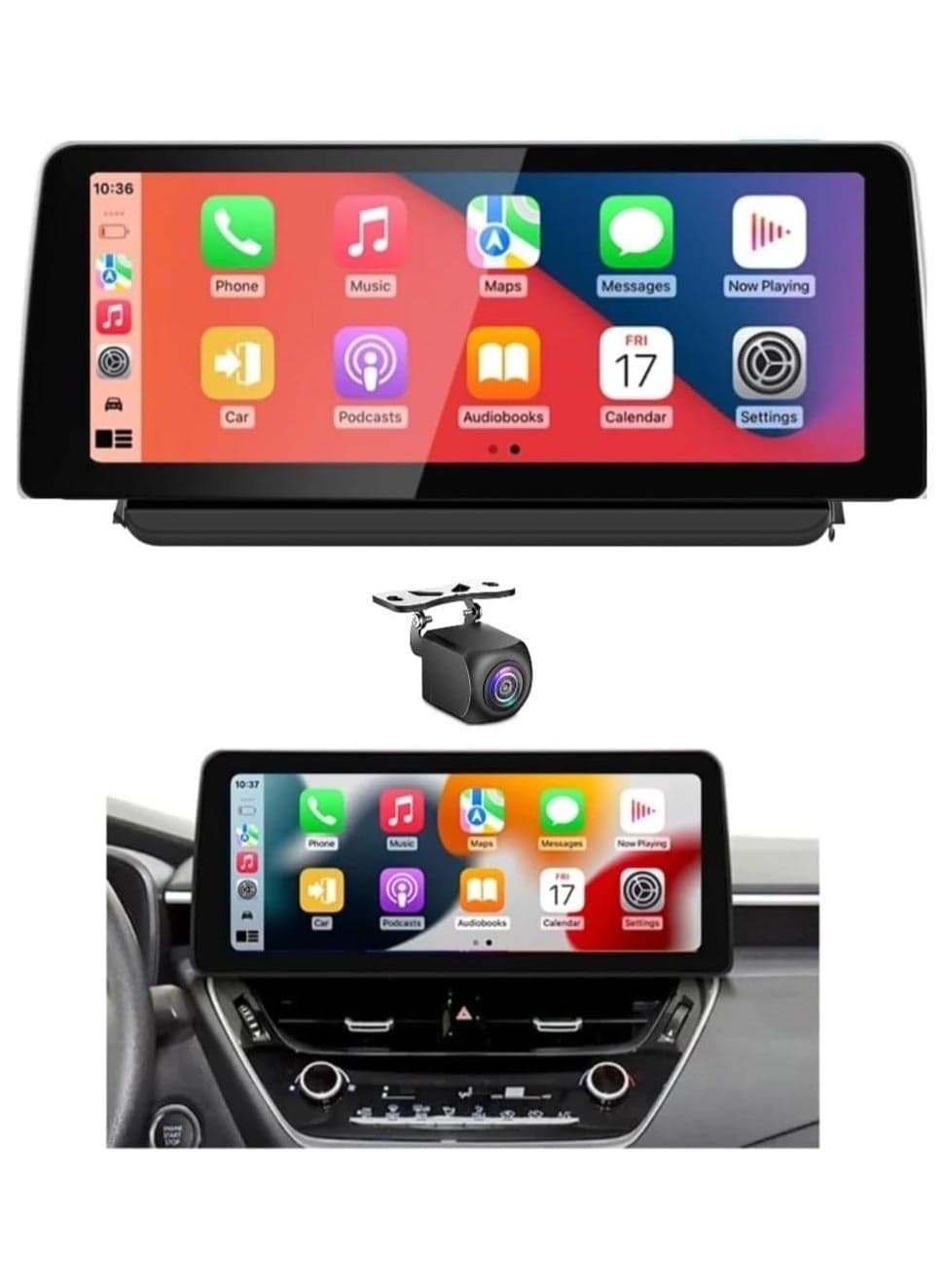 Android Screen For Toyota Corolla 2018-2023 12.3 Inch Support Apple Carplay Android Auto Wireless 4GB RAM Fast Interface AHD Camera included 4G Wifi USB QLED Touch Screen With Panel Corolla Car Stereo 12.3 Inch Big Screen