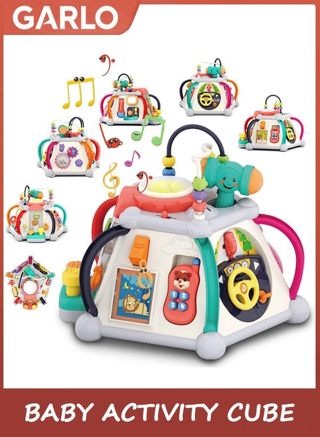 15-in-1 Baby Activity Cube With Music & Light - Toys for 6-18 Months Old - Birthday Gift for 1 Year Old Boys and Girls