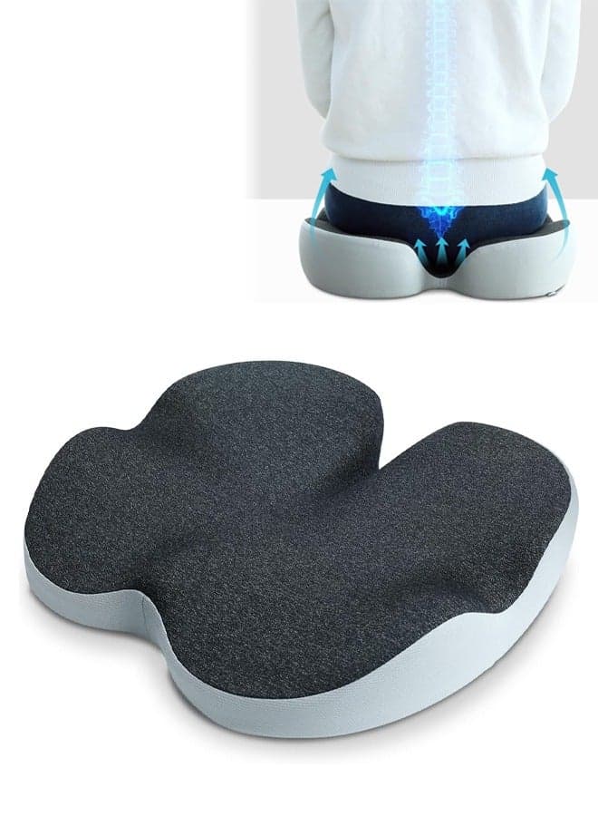 Office Seat Cushion for Pain Relief,Office Chair Cushions, Memory Foam Firm Coccyx Pad for Long Sitting, for Office Chair, Gaming Chair and Car Seat