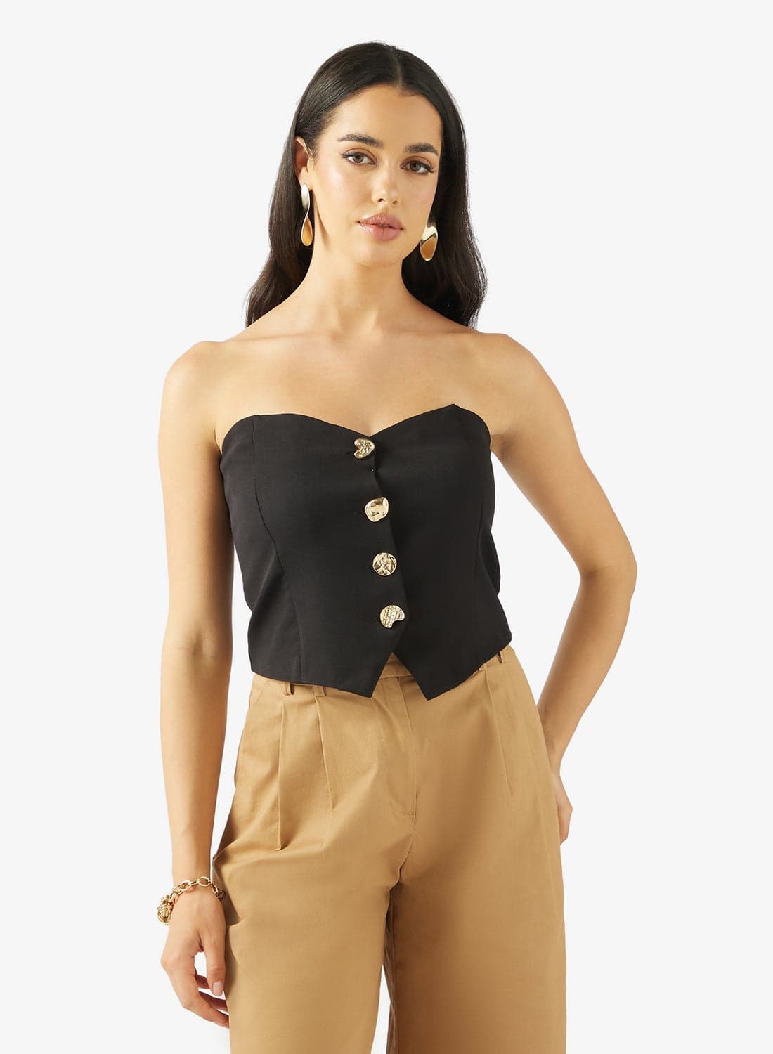 Gold Accent Detail Vest