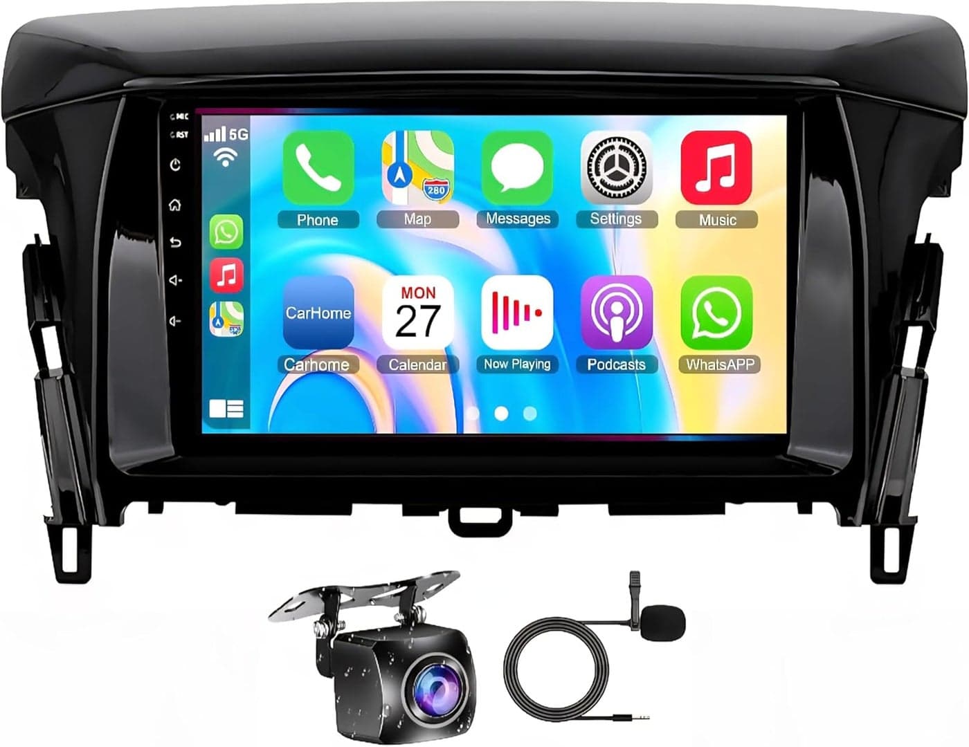 FIT Mitsubishi Eclipse Cross Car Stereo, Eclipse Android Screen 2017-2023 Wireless CarPlay,Android Auto GPS Navigation, BT DSP, WIFI,USB, WiFi, FM Radio, HD Reverse Camera (2+32GB Carplay 4CORE)