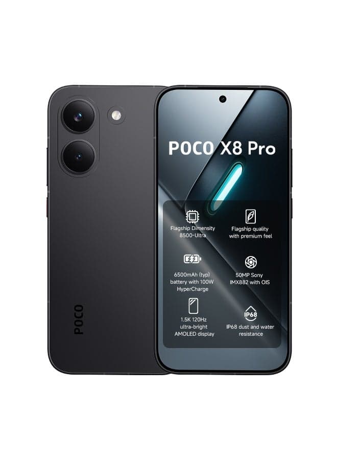 POCO X8 Pro Dual SIM 5G Black 8GB RAM 256GB - Global Version