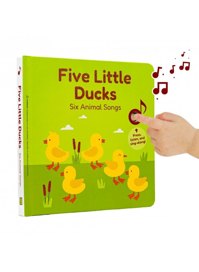 Cali's Books Five Little Ducks Nursery Rhymes Book for Toddlers | Sound Books for Toddlers 1-3 | Musical Book with Sound Button and 6 Songs