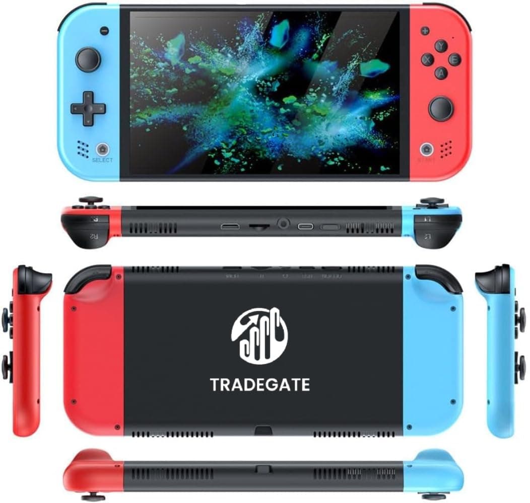 Portable Game Console, 7-inch IPS Display, 16GB Storage, EmuELEC System, TV Output Support