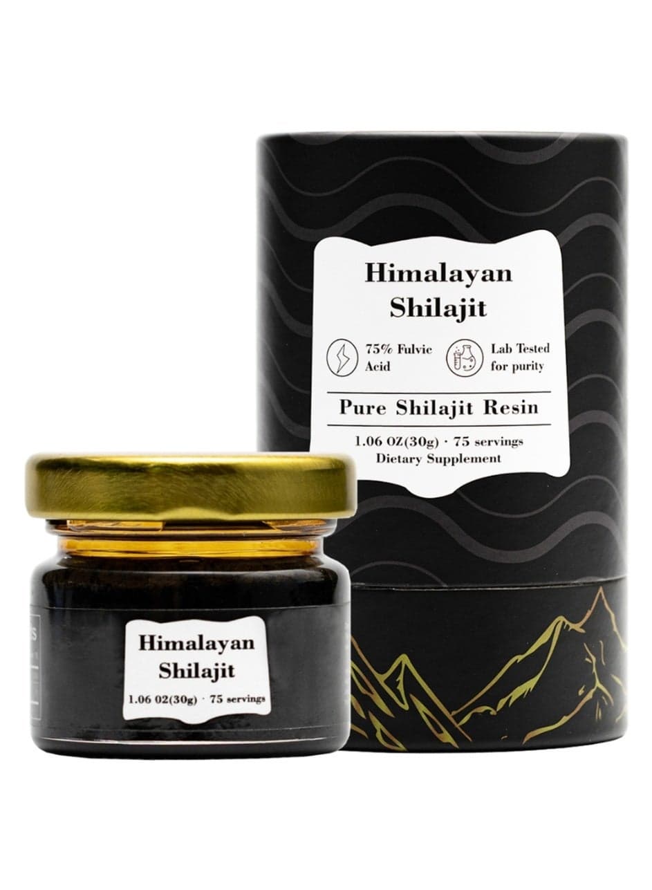 Pure Himalayan Shilajit Resin High Potency Gold Grade for Men & Women| 75 Servings for Energy Boost & Immune Support, 85+ Trace Minerals, 75%+ Fulvic Acid, 30g