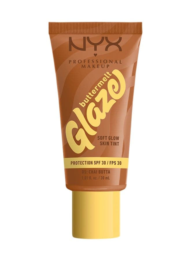 Buttermelt Glaze Soft Glow Skin Tint + SPF/FPS 30 Foundation 12h Wear Chai Butta