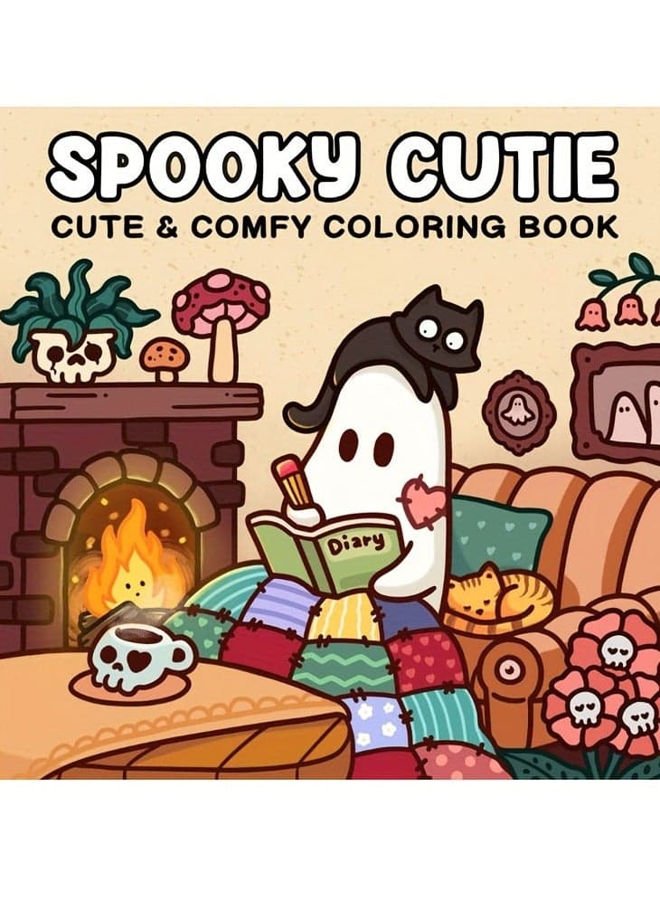 Coloring Book for Adults & Teens – Spooky Cute Ghost Edition with Whimsical & Cozy Halloween-Themed Illustrations | Funny & Adorable Ghost Characters for Relaxation, Creative Expression & Holiday Fun | Thick High-Quality Paper | Perfect Gift for Halloween, Thanksgiving, Birthdays & Special Occasions