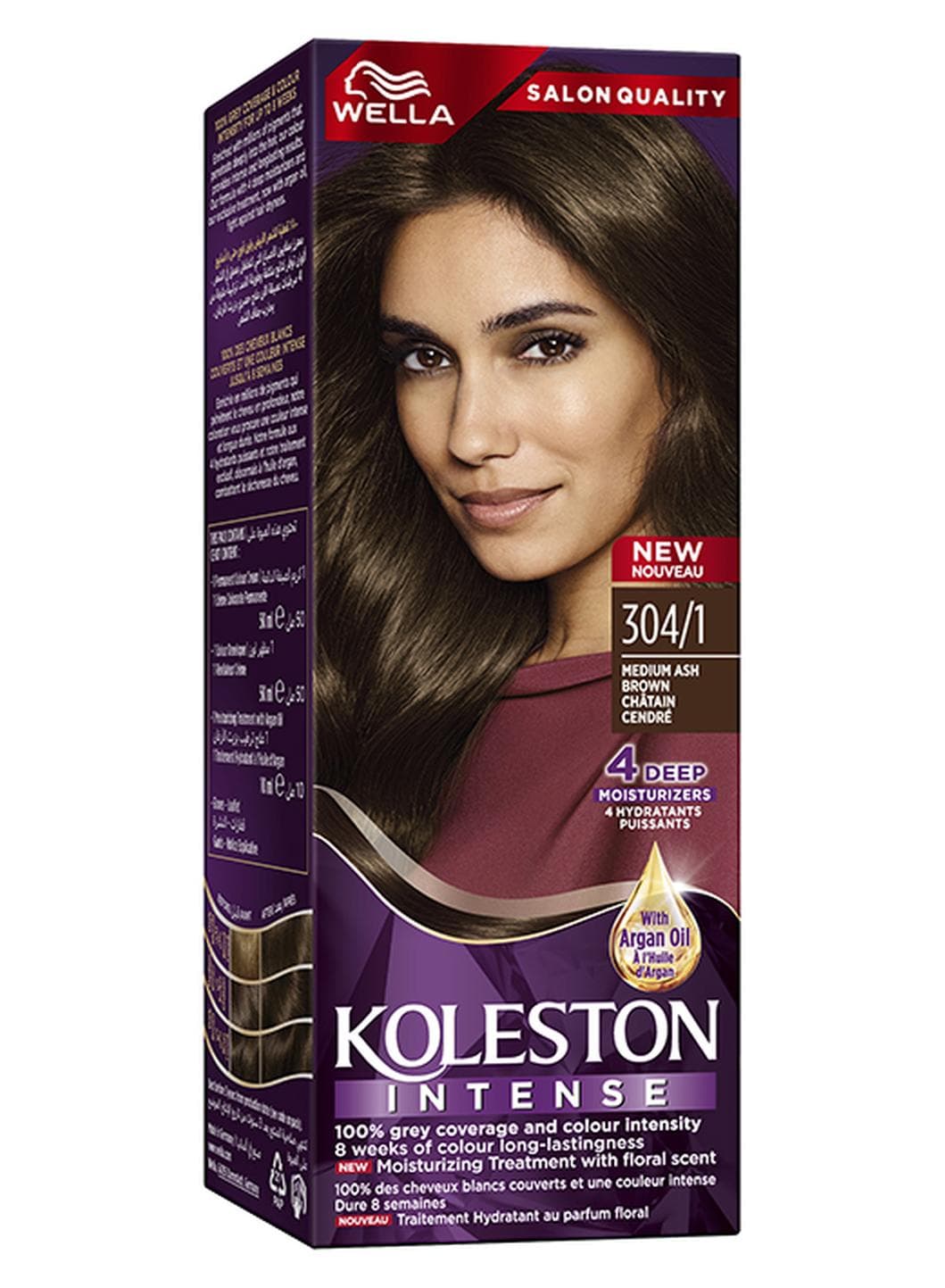 Koleston Intense Hair Color 304/1 Medium Ash Brown