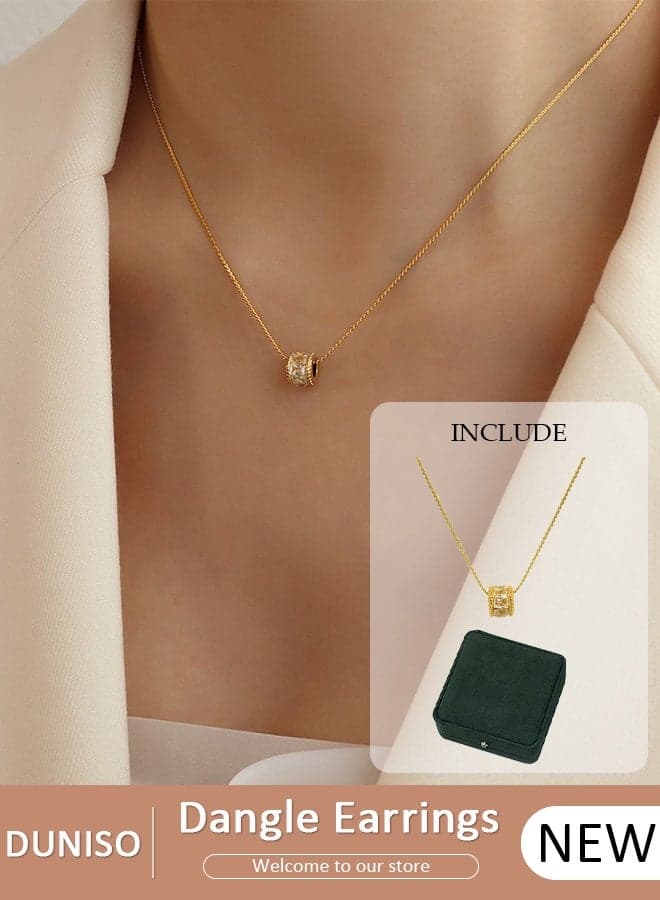 Necklace for Women's, Light Luxury Temperament Simple Small Waist Pendant Jewelry, Stylish Minimalist Design Necklaces, Adjustable Choker, No-Fading & Comfortable Wear, Simple Dainty Jewelry for Women