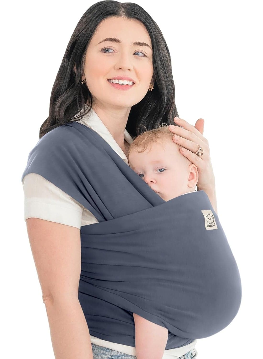 KeaBabies Baby Wrap Carrier - All in 1 Original Breathable Baby Sling, Lightweight,Hands Free Baby Carrier Sling, Baby Carrier Wrap, Baby Carriers for Newborn, Infant,Baby Wraps Carrier (Raven)