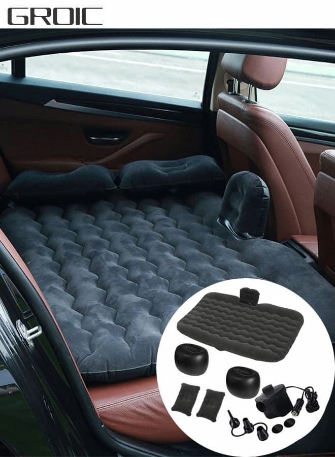 Inflatable Car Mattress,Car Air Mattress Back Seat Inflatable Car Bed Camping Mattress with Pillows Air-Pump for Car, SUV, Truck Travel, Hiking
