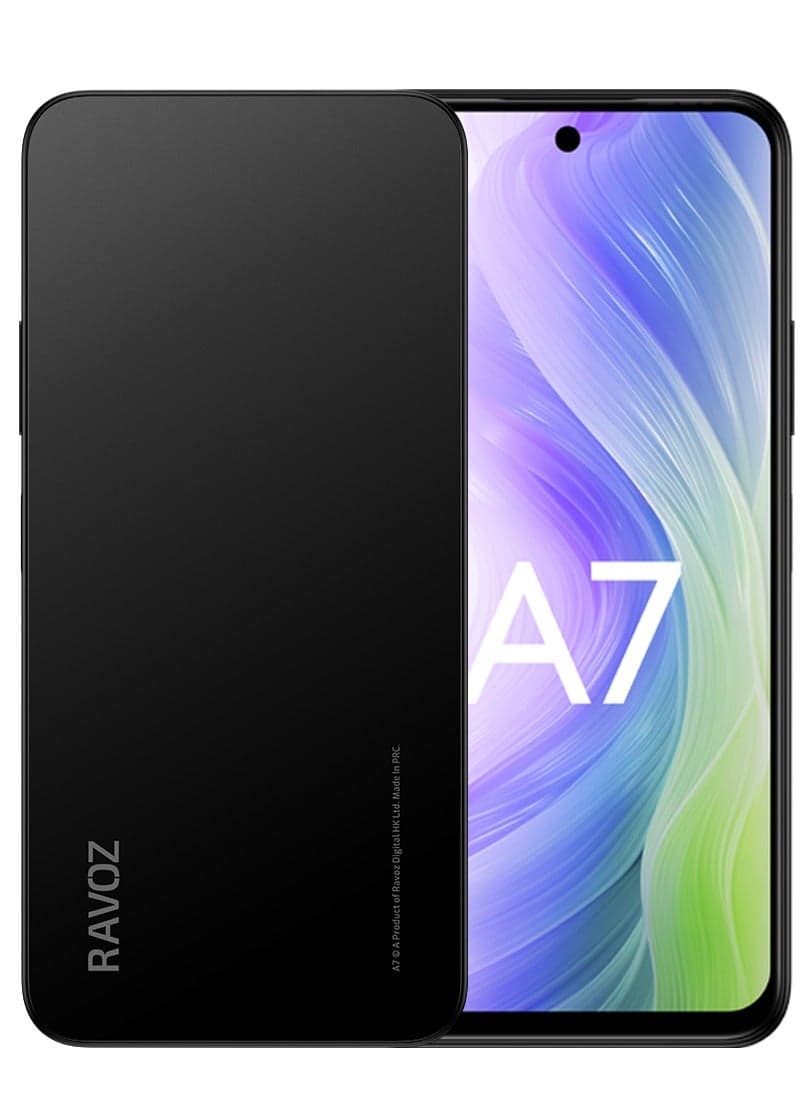 Ravoz A7 No Camera No GPS, 12GB RAM (4GB + 8GB Expandable), 128GB ROM | NFC | Black (UAE Version)