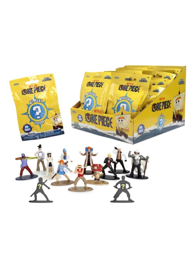 Jada One Piece Blind Pack Nanofigs, 13 Assorted, 1 Mystery Die-Cast Metal Figure, Approx. 4 cm Mini Collectible, Officially Licensed One Piece Fan Merchandise, Random Character