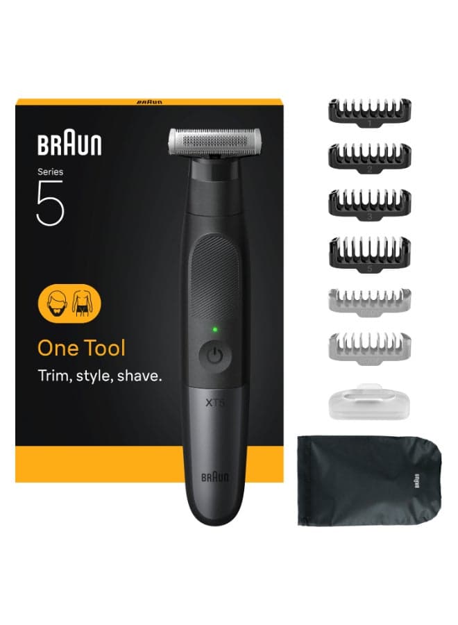 Series Xt5 5200, Hybrid Electric Mens Trimmer For Face And Body Black