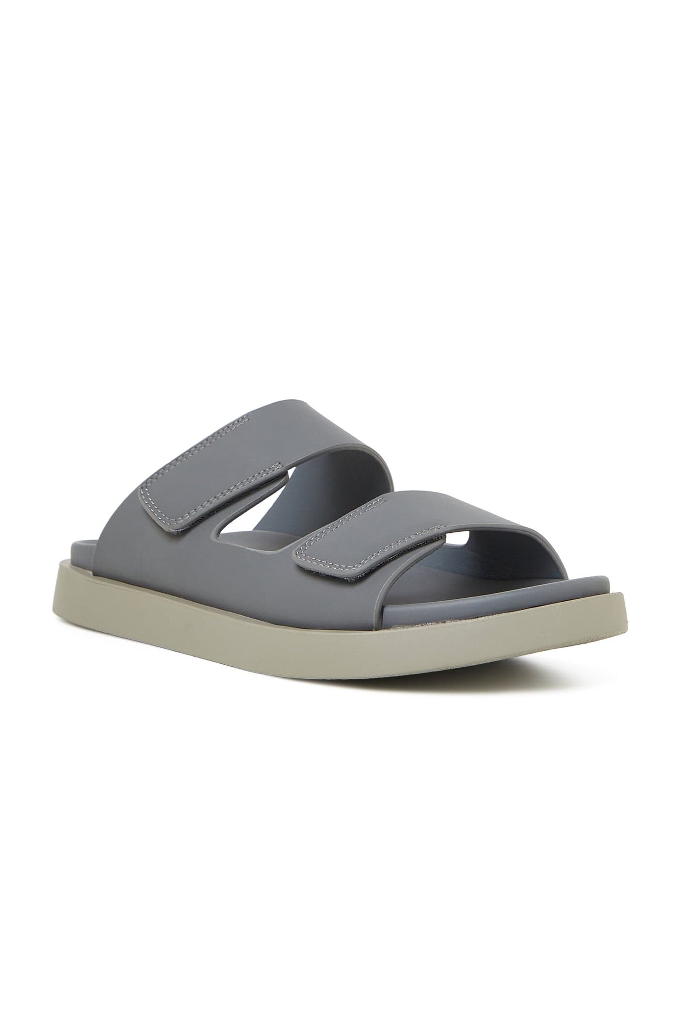 GEOOMNII Arabic Sandals for Mens – GREY Sandals with Slip On | Comfortable PU Upper & TPR Sole
