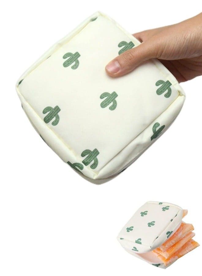 Sanitary Napkin Storage Bag Small Portable Menstrual Cup Nursing Pad Storage Pouch, Traveler Friendly Menstrual Period Bag, Mini Makeup Bag Coin Purse Wallets with Zipper for Women Teen Girls