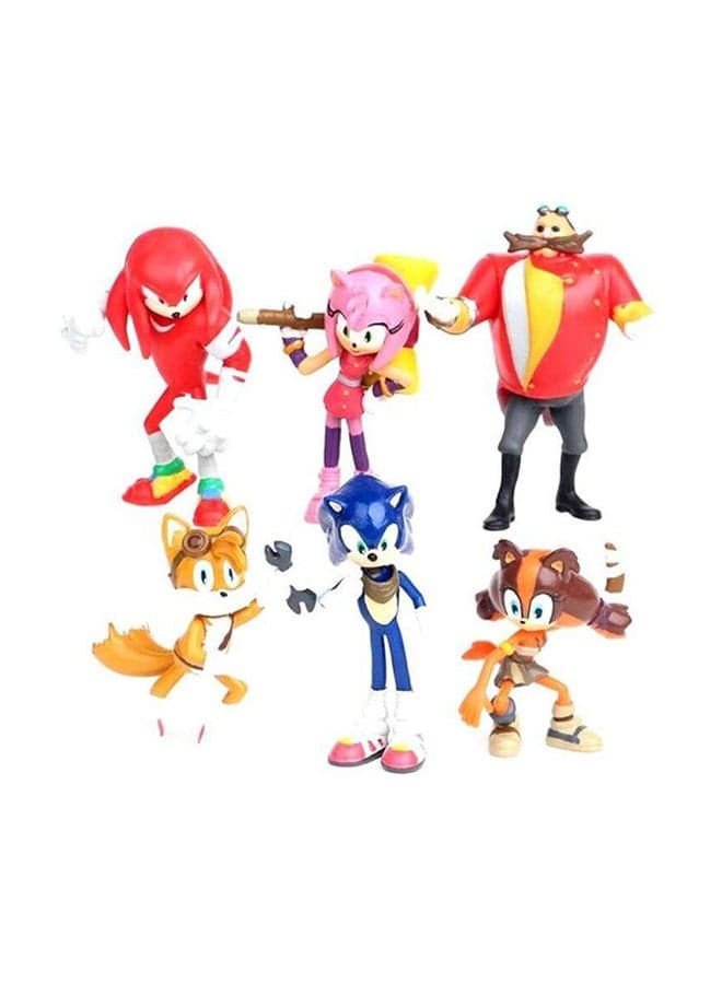 6-Piece Sonic The Hedgehog Figure Toy Set 5-7cm