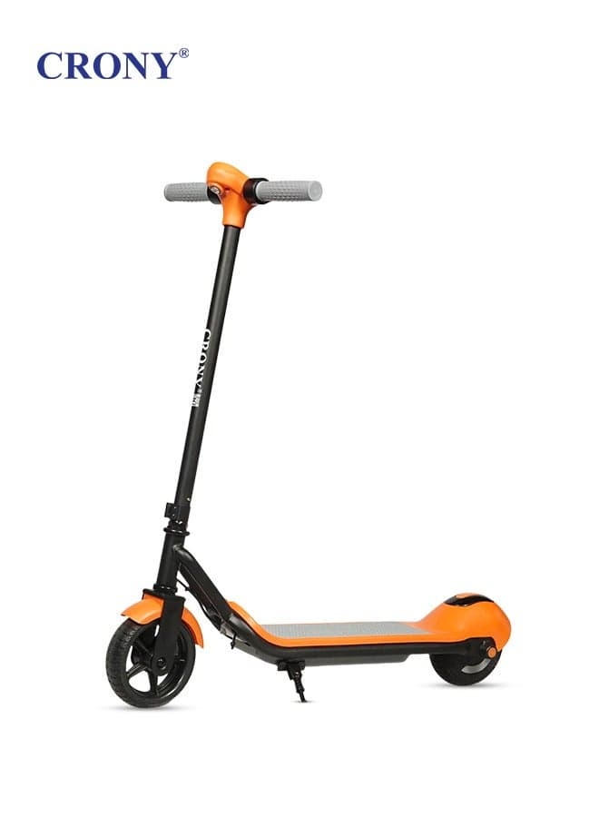ZL-E7 Kids Electric Scooter 110W, 24V 2.5Ah Battery, 10–14km/h Safe Speed, Foldable Lightweight Aluminum E-Scooter for Kids & Teens, LED Headlamp & LED Base, Anti-Slip solid Tires, Bluetooth Connectivity, Easy Folding Design, 5–8km Range, Battery Powered Beginner Electric Scooter for Boys & Girls, Max Load 60kg,orange