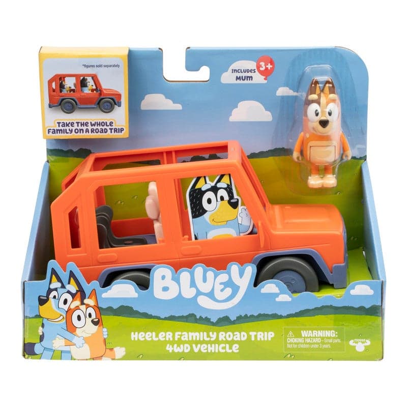 BLUEY S11 HEELER FAMILY ROAD TRIP 4WD VEHICLE – Vehicle Playset Toy for Kids Ages 3+