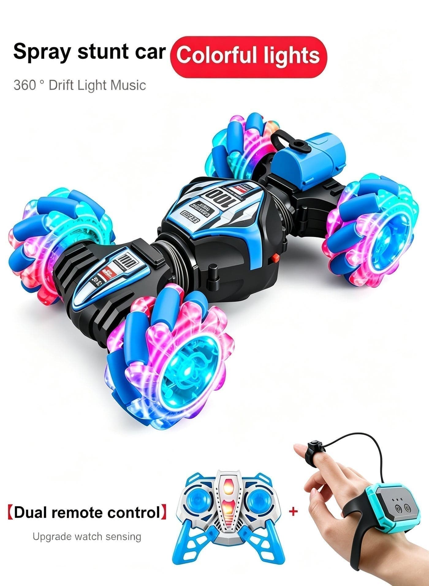 RC Stunt Car Remote Control Cars RC Watch Gesture Sensor Electric Toy Car, Gift for boys