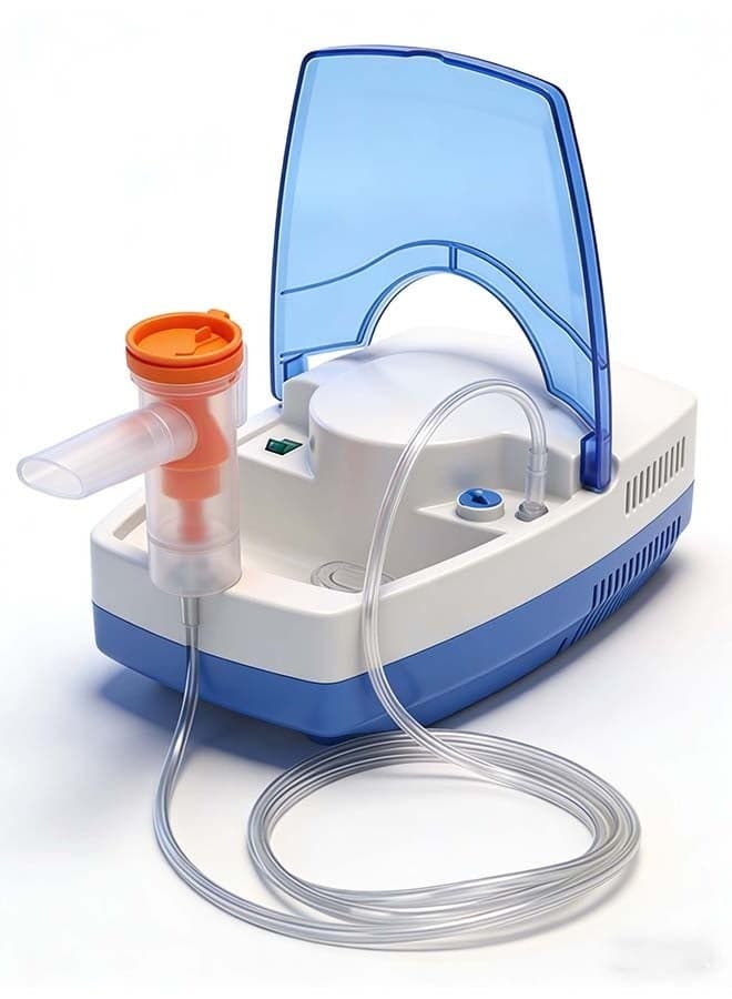 Compressor Nebulizer Machine for Home Use – Portable Medical Nebulizer Kit for Adults & Children – Quiet Efficient Inhaler for Asthma, Colds & Respiratory Treatment