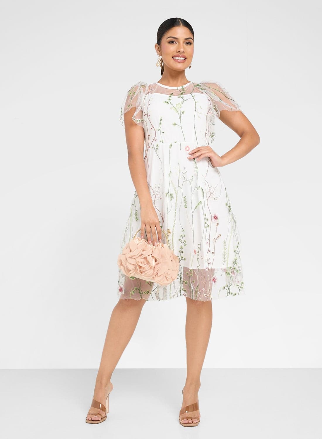 Floral Appliqued Dress
