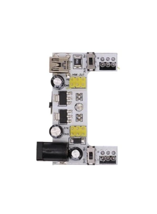 MB102 Breadboard Power Supply Module, Dual Channel 5V/3.3V, Mini USB, Arduino Compatible
