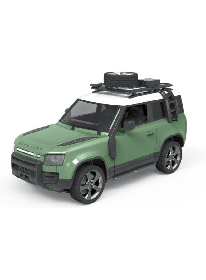 RW Land Rover Defender RC Car 1:12 Scale, 2.4GHz Remote Control Off-Road SUV with Lights, Rechargeable Battery & Full Function Control, Green