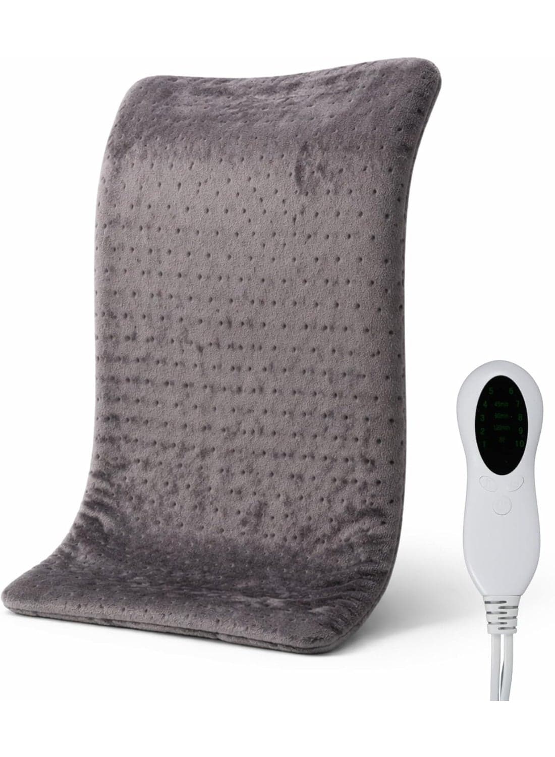 Electric Heating Pad with Automatic Switch-Off and 10 Temperature Levels, Heating pad for Back, Neck, Shoulder, Belly Heating Technology - Machine Washable 12" x 24" (Dark Grey)