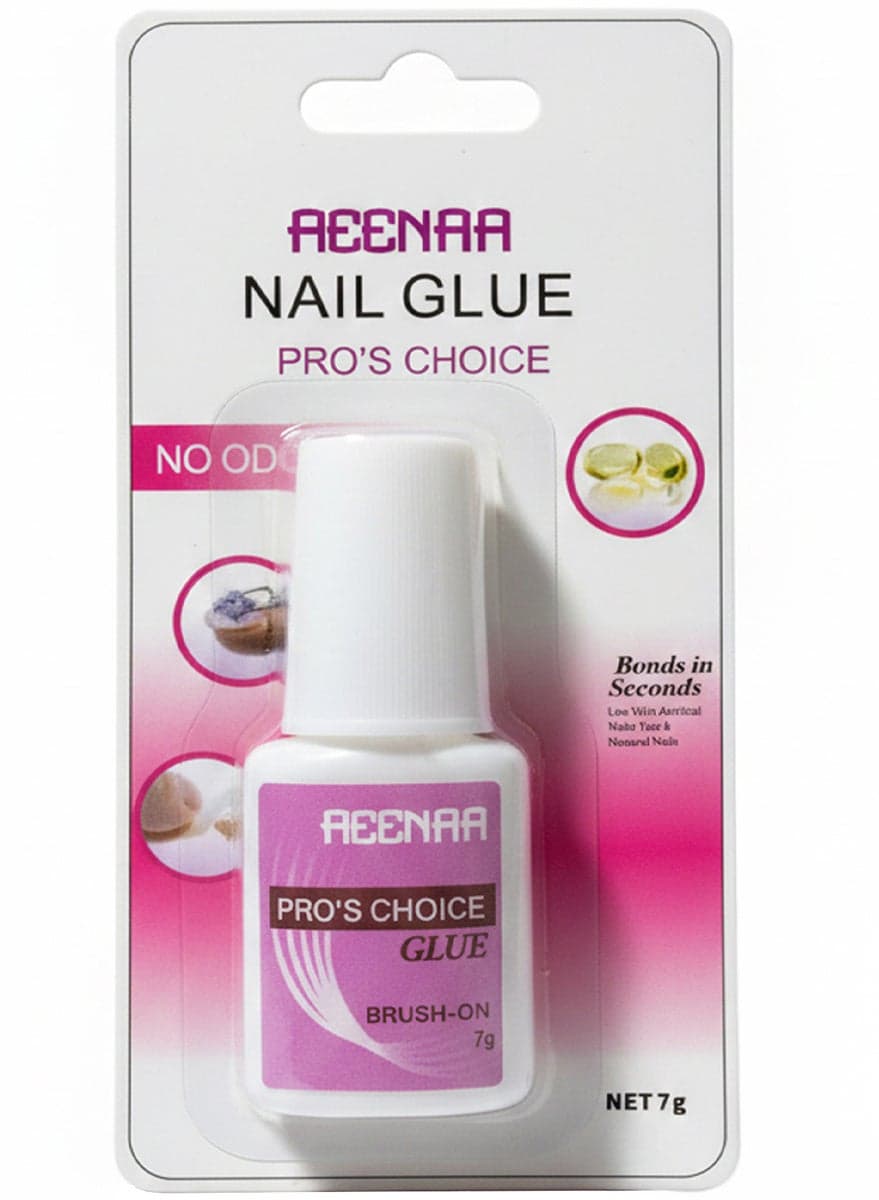 AEENAA Professional Brush-On Nail Glue – Strong Hold Adhesive for Acrylics, Press-On Nails & Tips – Quick Drying, Bonds in Seconds – 7g