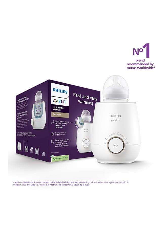 Philips Avent Premium Quick Bottle Warmer With Intelligent Temperature Control, Water Bath Technology, Automatic Shut - Off Model Scf358, 00