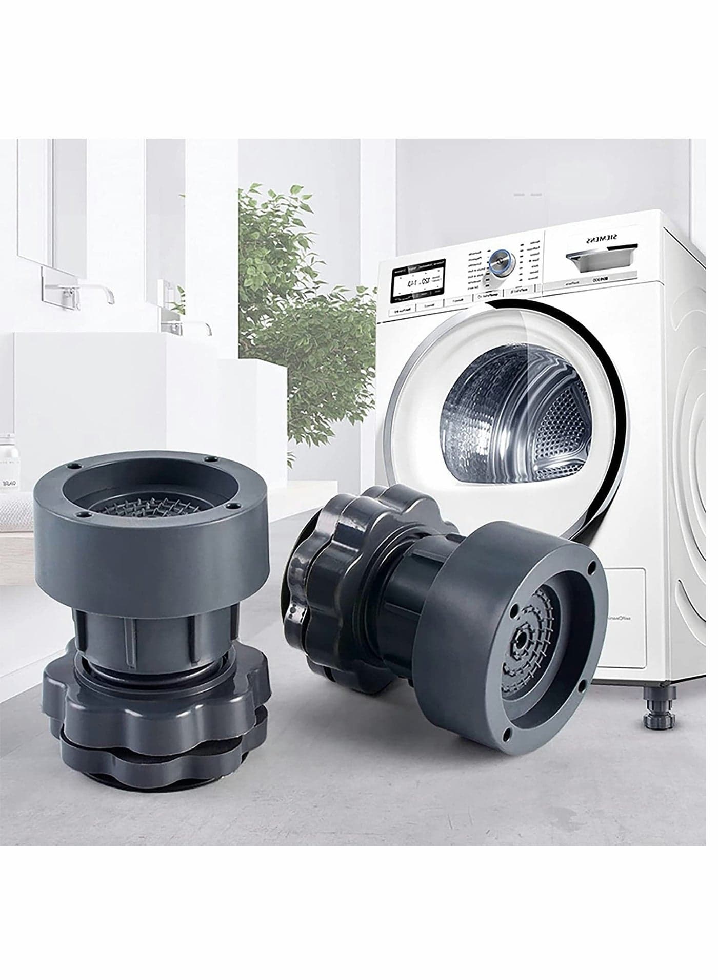 Washing Machine Support, Adjustable Height Anti Vibration Pad, High Load Bearing Noise Cancelling, for Flip Washing Machine Refrigerator 4 PCS
