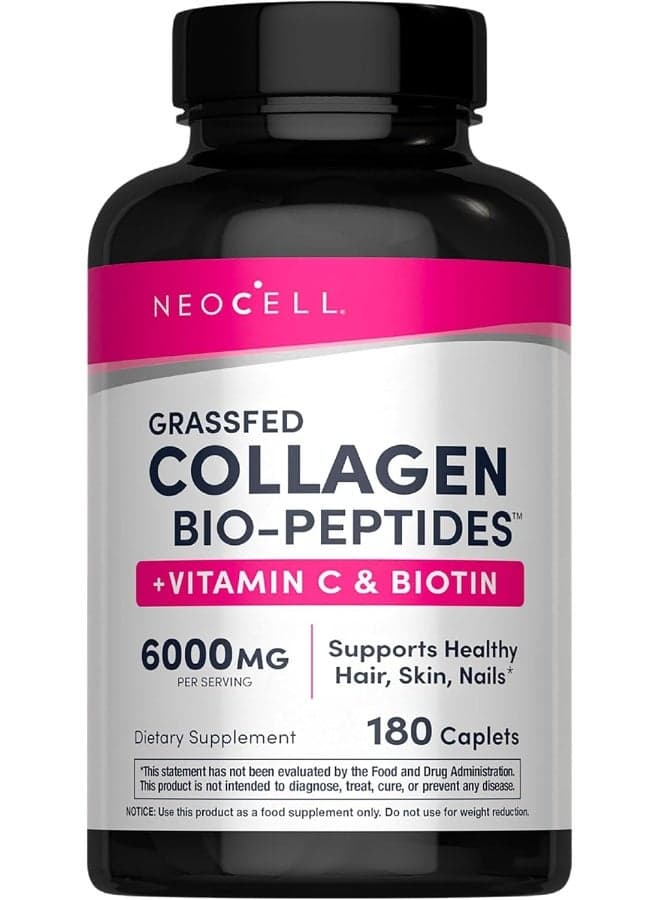 Grass Fed Collagen + Vitamin C And Biotin 180 Tablets (packaging may vary)