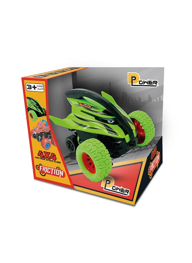 D-Power - Crazy Devil Fish Inertial Off-Road Shark Car - Purple | 360° Rotating Gyro, Anti-Collision, No Batteries Required | 3+