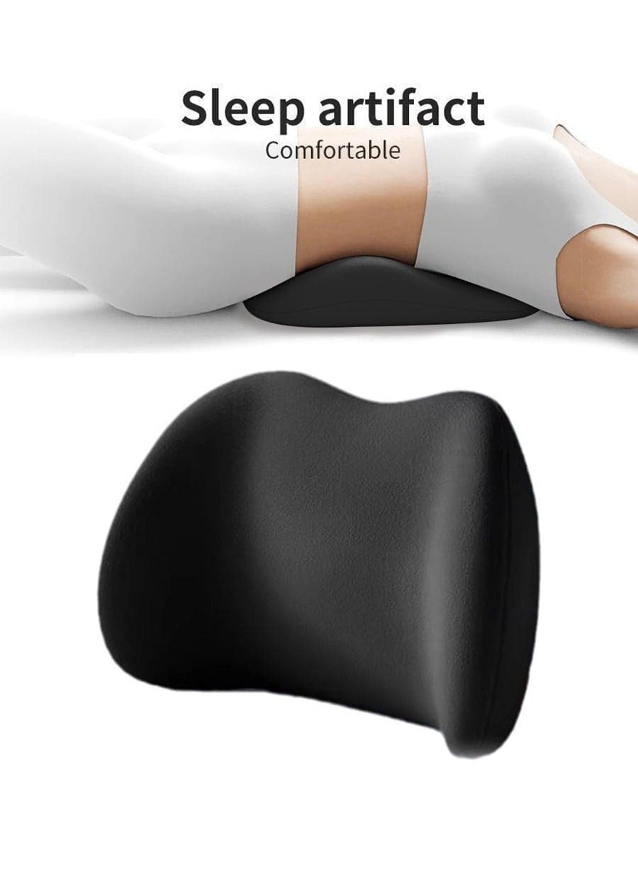 Lumbar Cushion, Lumbar Support Pillow, Memory Foam for Lower Back Pain Relief, Back Support Cushion Memory Foam Back Pain Relief Pillow with Washable Cover Bed Chair Back Pillow for Side Hip Knee Spine