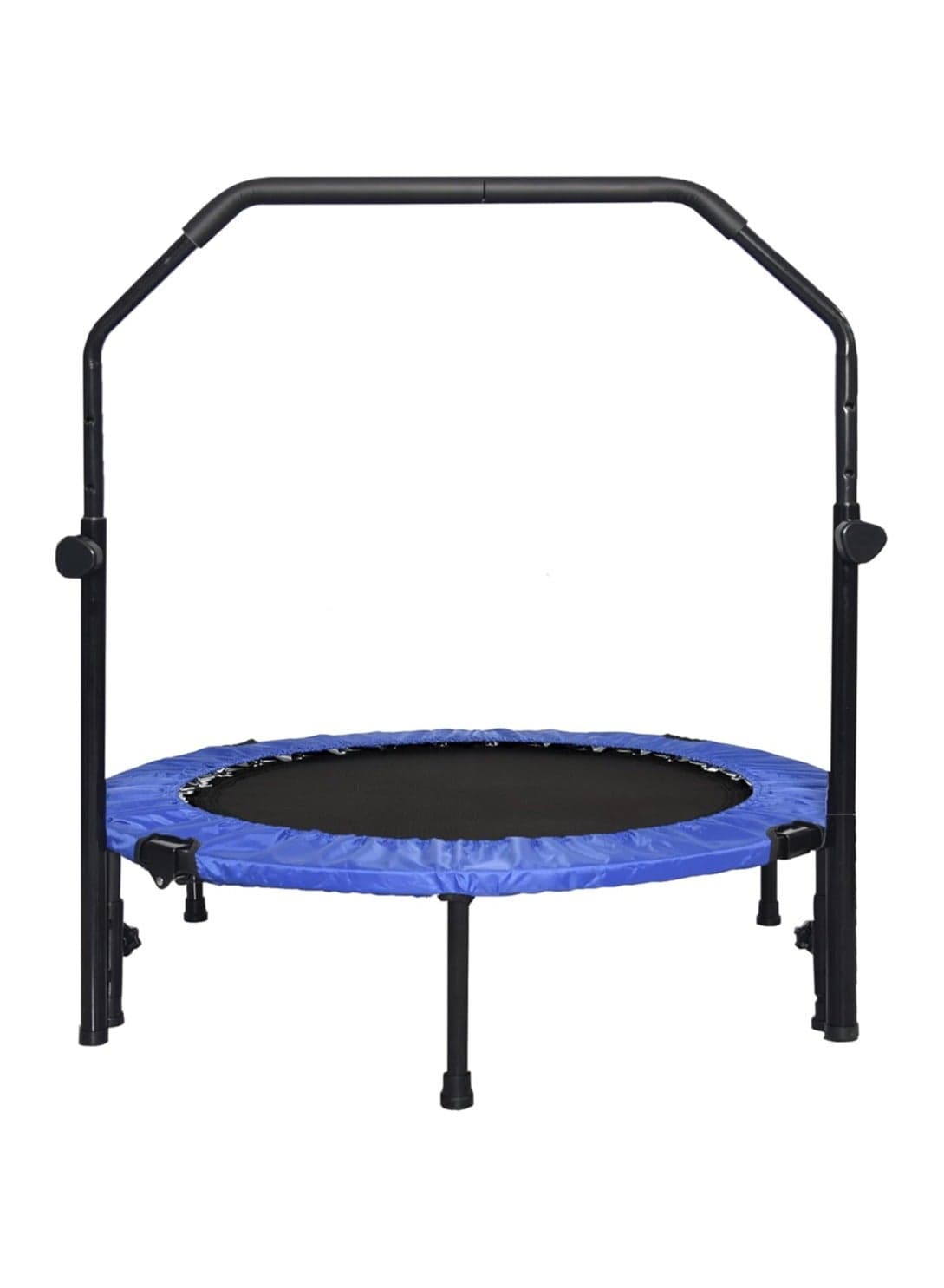 40" Trampoline for Adults & Kids | Indoor & Outdoor Rebounder with Adjustable Foam Handle & Safety Pad | Quiet & Stable Mini Trampoline for Fitness, Cardio & Fun – 300LBS Capacity