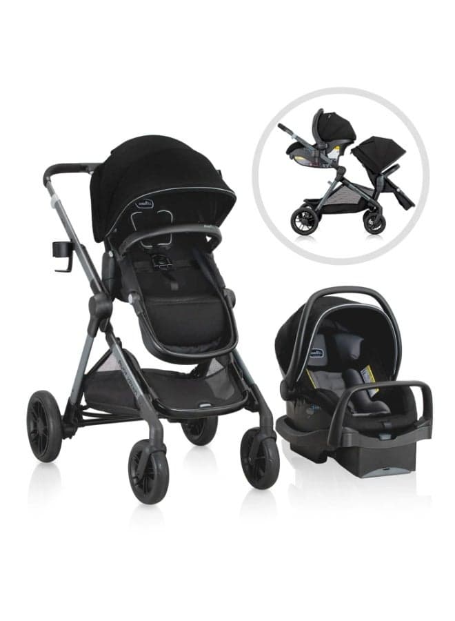 Evenflo - Pivot Xpand Modular Travel System With Litemax Infant Car Seat - Ayrshire Black