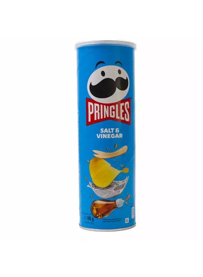 Pringles Salt and Vinegar Flavored Chips 165g Suitable for Vegetarians Snacks